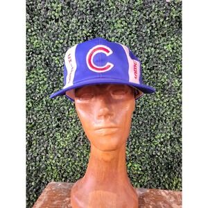 vtg 80s CHICAGO CUBS TRUCKER Hat // retro vintage cap sport athletic mlb comfy